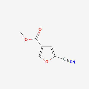 molecular formula C7H5NO3 B575233 Methyl 5-cyanofuran-3-carboxylate CAS No. 175352-97-3