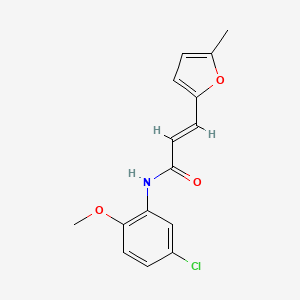 molecular formula C15H14ClNO3 B5752345 N-(5-chloro-2-methoxyphenyl)-3-(5-methyl-2-furyl)acrylamide 