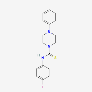 molecular formula C17H18FN3S B5752360 N-(4-fluorophenyl)-4-phenyl-1-piperazinecarbothioamide 
