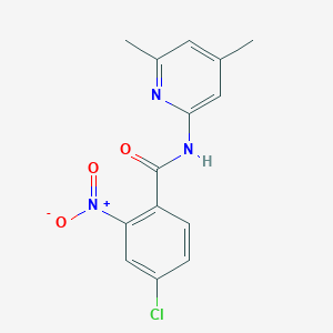 molecular formula C14H12ClN3O3 B5752371 4-chloro-N-(4,6-dimethyl-2-pyridinyl)-2-nitrobenzamide 