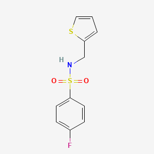 molecular formula C11H10FNO2S2 B5752372 4-fluoro-N-(2-thienylmethyl)benzenesulfonamide 