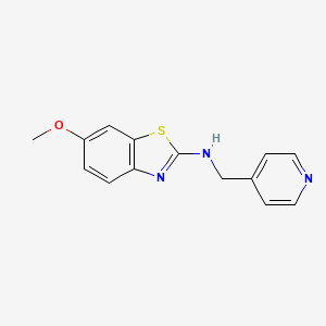 molecular formula C14H13N3OS B5752378 6-methoxy-N-(4-pyridinylmethyl)-1,3-benzothiazol-2-amine 