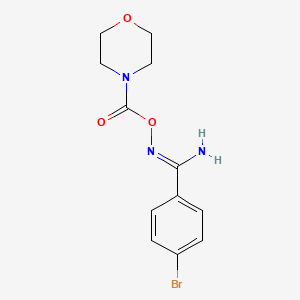 molecular formula C12H14BrN3O3 B5752385 4-bromo-N'-[(4-morpholinylcarbonyl)oxy]benzenecarboximidamide 