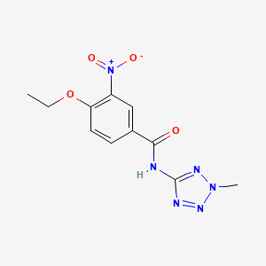 molecular formula C11H12N6O4 B5752407 4-ethoxy-N-(2-methyl-2H-tetrazol-5-yl)-3-nitrobenzamide 