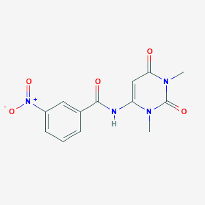 molecular formula C13H12N4O5 B5752411 N-(1,3-dimethyl-2,6-dioxo-1,2,3,6-tetrahydro-4-pyrimidinyl)-3-nitrobenzamide 