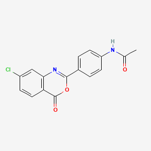 N-[4-(7-chloro-4-oxo-4H-3,1-benzoxazin-2-yl)phenyl]acetamide