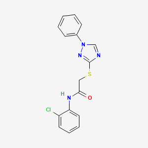 molecular formula C16H13ClN4OS B5752444 N-(2-chlorophenyl)-2-[(1-phenyl-1H-1,2,4-triazol-3-yl)thio]acetamide 