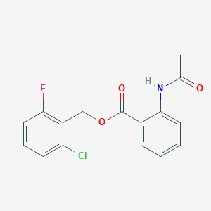 molecular formula C16H13ClFNO3 B5752448 2-chloro-6-fluorobenzyl 2-(acetylamino)benzoate 