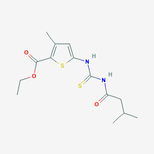 ethyl 3-methyl-5-({[(3-methylbutanoyl)amino]carbonothioyl}amino)-2-thiophenecarboxylate