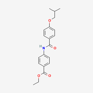 molecular formula C20H23NO4 B5752458 ethyl 4-[(4-isobutoxybenzoyl)amino]benzoate 