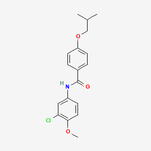 molecular formula C18H20ClNO3 B5752459 N-(3-chloro-4-methoxyphenyl)-4-isobutoxybenzamide 