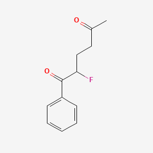 molecular formula C12H13FO2 B575248 2-Fluoro-1-phenylhexane-1,5-dione CAS No. 191939-50-1