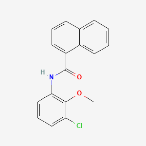 molecular formula C18H14ClNO2 B5752497 N-(3-chloro-2-methoxyphenyl)-1-naphthamide CAS No. 690645-94-4