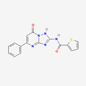 molecular formula C16H11N5O2S B5752510 N-(7-oxo-5-phenyl-4,7-dihydro[1,2,4]triazolo[1,5-a]pyrimidin-2-yl)-2-thiophenecarboxamide 