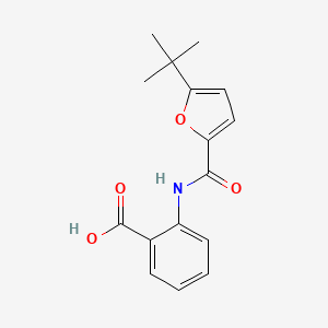 molecular formula C16H17NO4 B5752515 2-[(5-tert-butyl-2-furoyl)amino]benzoic acid 
