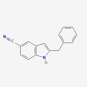 molecular formula C16H12N2 B575252 2-benzyl-1H-indole-5-carbonitrile CAS No. 179748-04-0