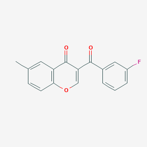 molecular formula C17H11FO3 B5752525 3-(3-fluorobenzoyl)-6-methyl-4H-chromen-4-one 