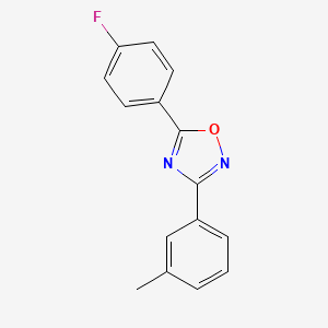 molecular formula C15H11FN2O B5752530 5-(4-fluorophenyl)-3-(3-methylphenyl)-1,2,4-oxadiazole 