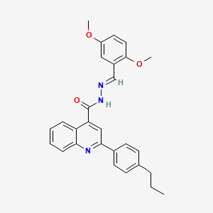 molecular formula C28H27N3O3 B5752533 N'-(2,5-dimethoxybenzylidene)-2-(4-propylphenyl)-4-quinolinecarbohydrazide 