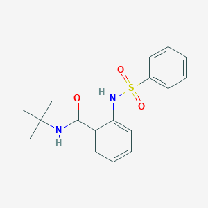molecular formula C17H20N2O3S B5752541 N-(tert-butyl)-2-[(phenylsulfonyl)amino]benzamide 