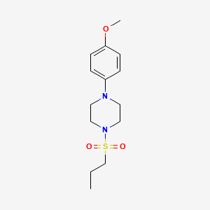 molecular formula C14H22N2O3S B5752549 1-(4-methoxyphenyl)-4-(propylsulfonyl)piperazine 