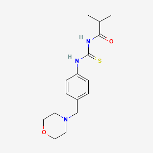 molecular formula C16H23N3O2S B5752557 2-methyl-N-({[4-(4-morpholinylmethyl)phenyl]amino}carbonothioyl)propanamide 