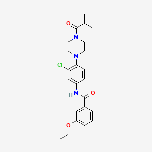 molecular formula C23H28ClN3O3 B5752564 N-[3-chloro-4-(4-isobutyryl-1-piperazinyl)phenyl]-3-ethoxybenzamide 