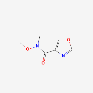 molecular formula C6H8N2O3 B575257 N-Methoxy-N-methyloxazole-4-carboxamide CAS No. 170486-48-3