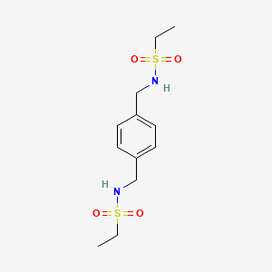 molecular formula C12H20N2O4S2 B5752573 N,N'-[1,4-phenylenebis(methylene)]diethanesulfonamide 