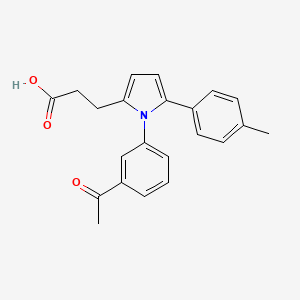 molecular formula C22H21NO3 B5752589 3-[1-(3-acetylphenyl)-5-(4-methylphenyl)-1H-pyrrol-2-yl]propanoic acid 