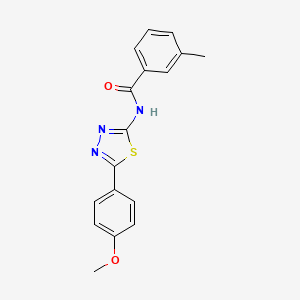 molecular formula C17H15N3O2S B5752600 N-[5-(4-methoxyphenyl)-1,3,4-thiadiazol-2-yl]-3-methylbenzamide 
