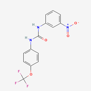 molecular formula C14H10F3N3O4 B5752620 N-(3-nitrophenyl)-N'-[4-(trifluoromethoxy)phenyl]urea 