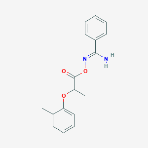 molecular formula C17H18N2O3 B5752624 N'-{[2-(2-methylphenoxy)propanoyl]oxy}benzenecarboximidamide 