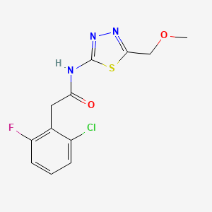 2-(2-chloro-6-fluorophenyl)-N-[5-(methoxymethyl)-1,3,4-thiadiazol-2-yl]acetamide