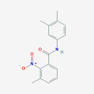molecular formula C16H16N2O3 B5752650 N-(3,4-dimethylphenyl)-3-methyl-2-nitrobenzamide 