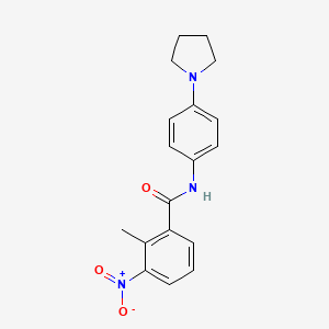 2-methyl-3-nitro-N-[4-(1-pyrrolidinyl)phenyl]benzamide