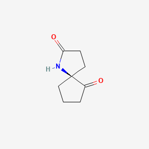 molecular formula C8H11NO2 B575266 (S)-1-Azaspiro[4.4]nonane-2,6-dione CAS No. 187106-14-5