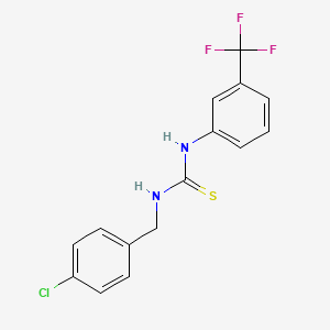 molecular formula C15H12ClF3N2S B5752671 N-(4-chlorobenzyl)-N'-[3-(trifluoromethyl)phenyl]thiourea 