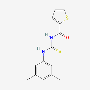 molecular formula C14H14N2OS2 B5752674 N-{[(3,5-dimethylphenyl)amino]carbonothioyl}-2-thiophenecarboxamide 