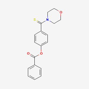 molecular formula C18H17NO3S B5752678 4-(4-morpholinylcarbonothioyl)phenyl benzoate 