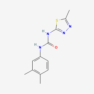 molecular formula C12H14N4OS B5752699 N-(3,4-dimethylphenyl)-N'-(5-methyl-1,3,4-thiadiazol-2-yl)urea 