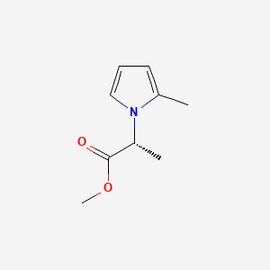 molecular formula C9H13NO2 B575271 (R)-Methyl 2-(2-methyl-1H-pyrrol-1-yl)propanoate CAS No. 189231-45-6