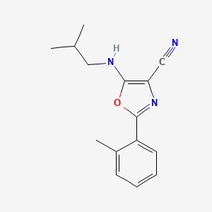 molecular formula C15H17N3O B5752710 5-(isobutylamino)-2-(2-methylphenyl)-1,3-oxazole-4-carbonitrile 