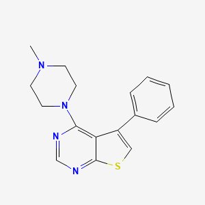 molecular formula C17H18N4S B5752736 4-(4-methyl-1-piperazinyl)-5-phenylthieno[2,3-d]pyrimidine 