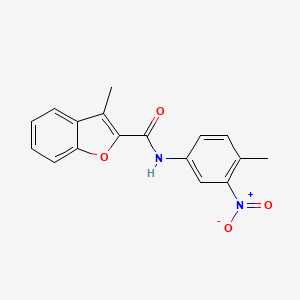 molecular formula C17H14N2O4 B5752737 3-methyl-N-(4-methyl-3-nitrophenyl)-1-benzofuran-2-carboxamide 