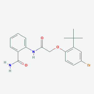 molecular formula C19H21BrN2O3 B5752765 2-{[(4-bromo-2-tert-butylphenoxy)acetyl]amino}benzamide 