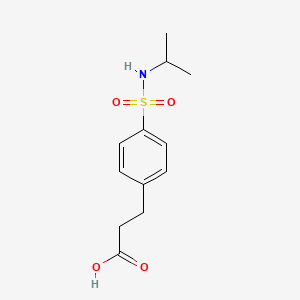 molecular formula C12H17NO4S B5752790 3-{4-[(isopropylamino)sulfonyl]phenyl}propanoic acid 