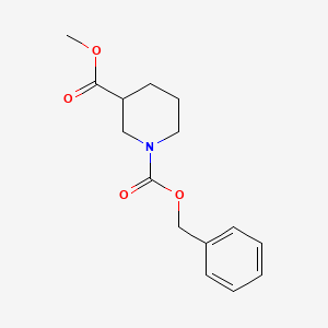 molecular formula C15H19NO4 B575280 Methyl N-Cbz-piperidine-3-carboxylate CAS No. 174543-74-9