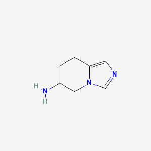molecular formula C7H11N3 B575281 5,6,7,8-Tetrahydroimidazo[1,5-a]pyridin-6-amine CAS No. 185796-62-7