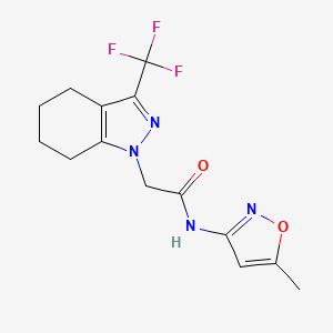 molecular formula C14H15F3N4O2 B5752812 N-(5-methyl-3-isoxazolyl)-2-[3-(trifluoromethyl)-4,5,6,7-tetrahydro-1H-indazol-1-yl]acetamide 